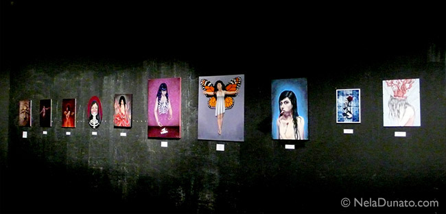 My artworks displayed during the Freaky Friday event