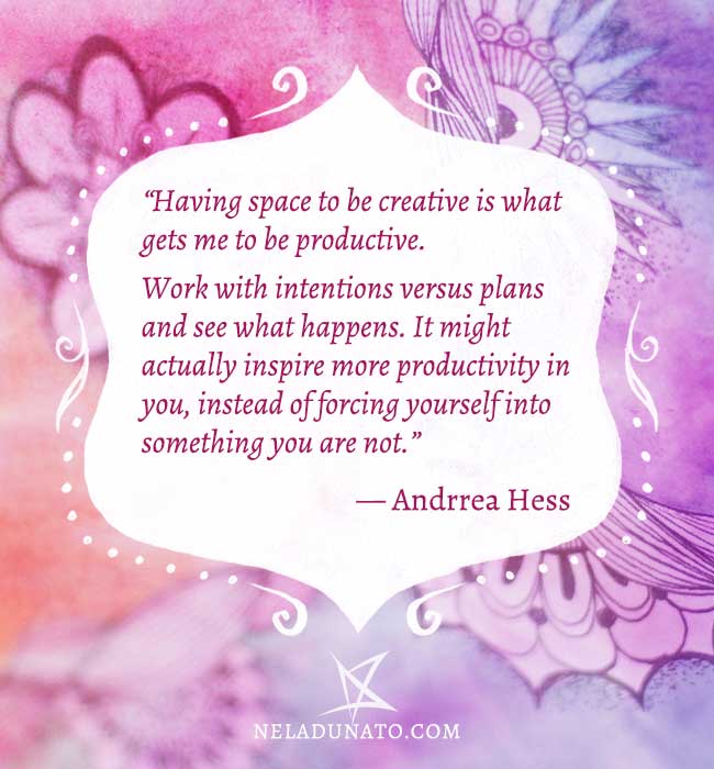 Plans versus intentions quote by Andrrea Hess